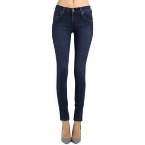 James Jeans Twiggy Blue Jeans Mid-Rise Skinny Size 27 Royal Blue Dark Wash